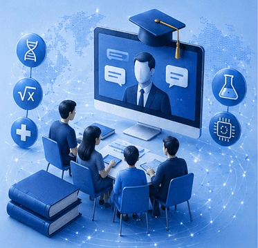 Mentor supporting student learning